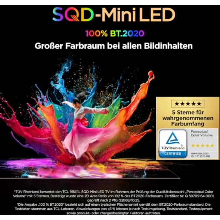 TCL Q7 55Q7D Pro, 55 Zoll 4K Ultra HD Smart-TV mit SQD-Mini LED und Dolby Atmos – Bild 7