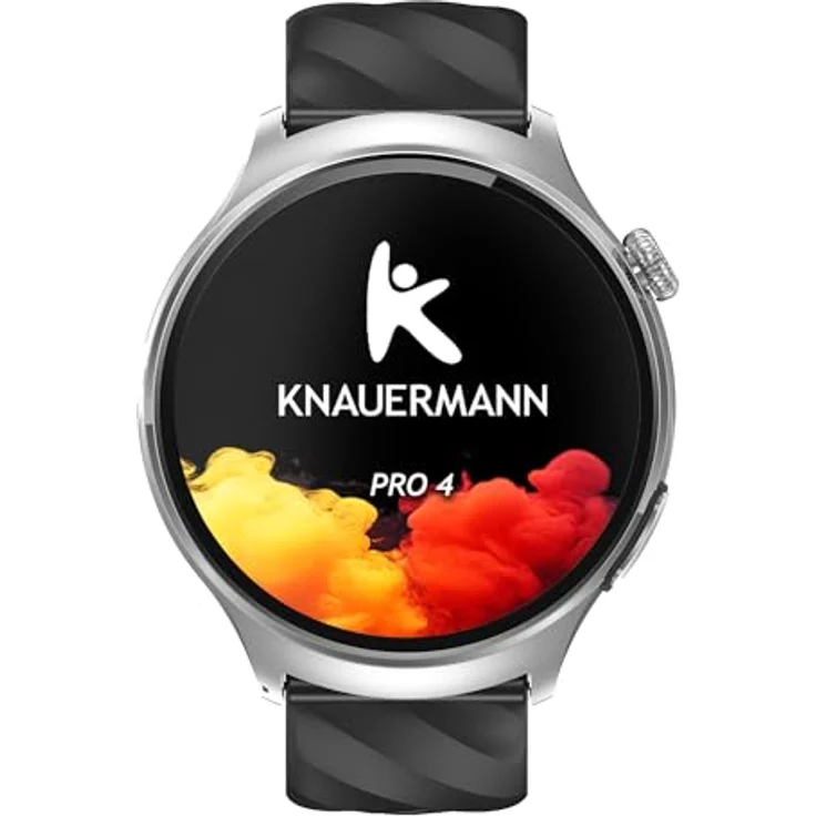 Knauermann PRO 4 EKG-Gesundheitsuhr mit Telefonfunktion – Smartwatch in Silber – Puls, Blutdruck, Blutsauerstoff, HRV, Schlafanalyse, Silikonarmband – Bild 2
