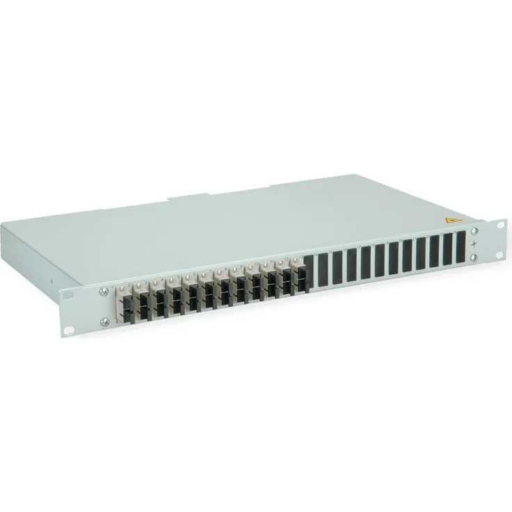 Telegärtner BASIS LWL-Panel, 12x SC Duplex Kupplungen, beige, OM2