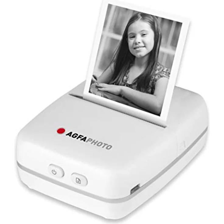 AgfaPhoto Realipix Pocket P, Schwarz-Weiß Thermodrucker für Kinder mit Mal- & Kritzel-App, thermodruck, 5,7 cm Papierbreite – Bild 1