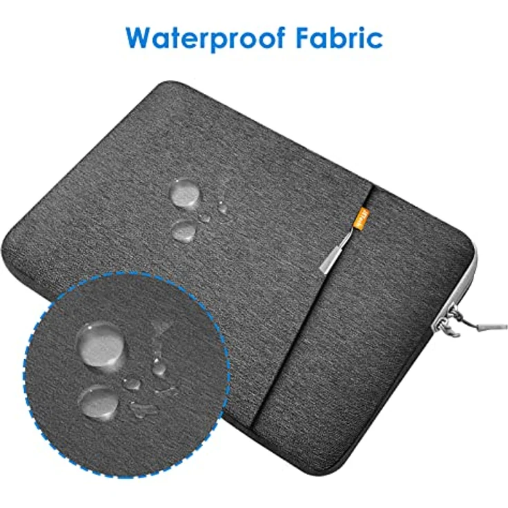 JETech Laptoptasche Hülle für 13,3 Zoll MacBook Air/Pro, 14 Zoll MacBook Pro 2021 M1, 13-13,6 Zoll Notebook, Wasserdicht Laptophülle Stoßfest Laptop Sleeve mit Zubehörtasche (Grau) – Bild 4
