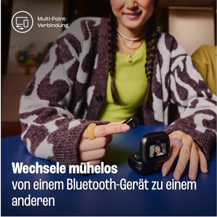 JBL Live Flex 3, Wireless Earbud-Kopfhörer mit Bluetooth, 50 Stunden Akkulaufzeit, True Adaptive Noise Cancelling, IP54 wasserfest, Silber – Bild 4