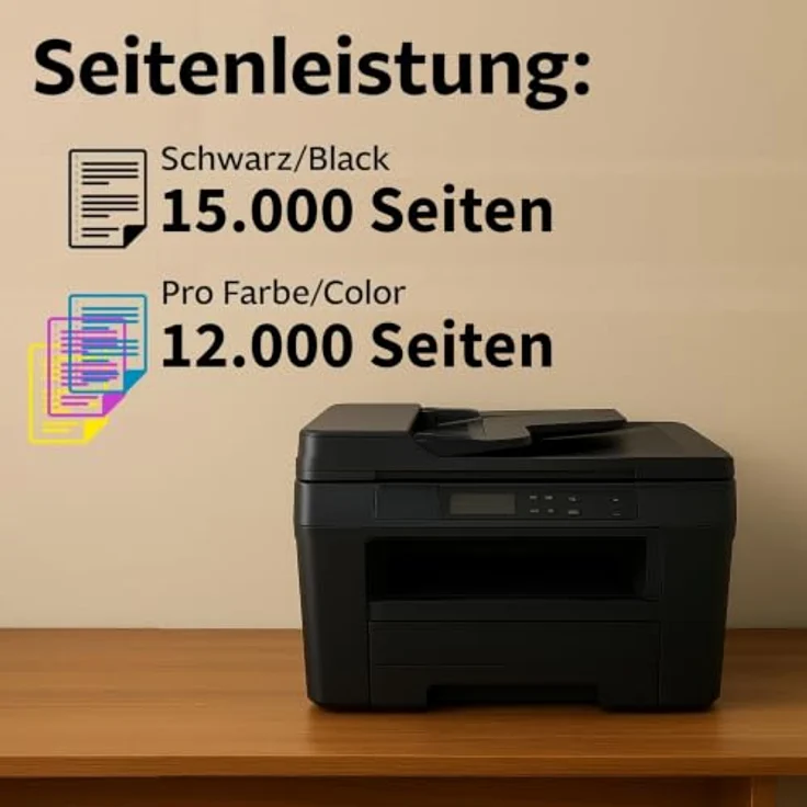 Eurotone TN821 Toner-Kompatibel für Brother TN-821, 4-Pack (Schwarz, Cyan, Gelb, Magenta) mit hoher Seitenausbeute bis 12.000 Seiten – Bild 3