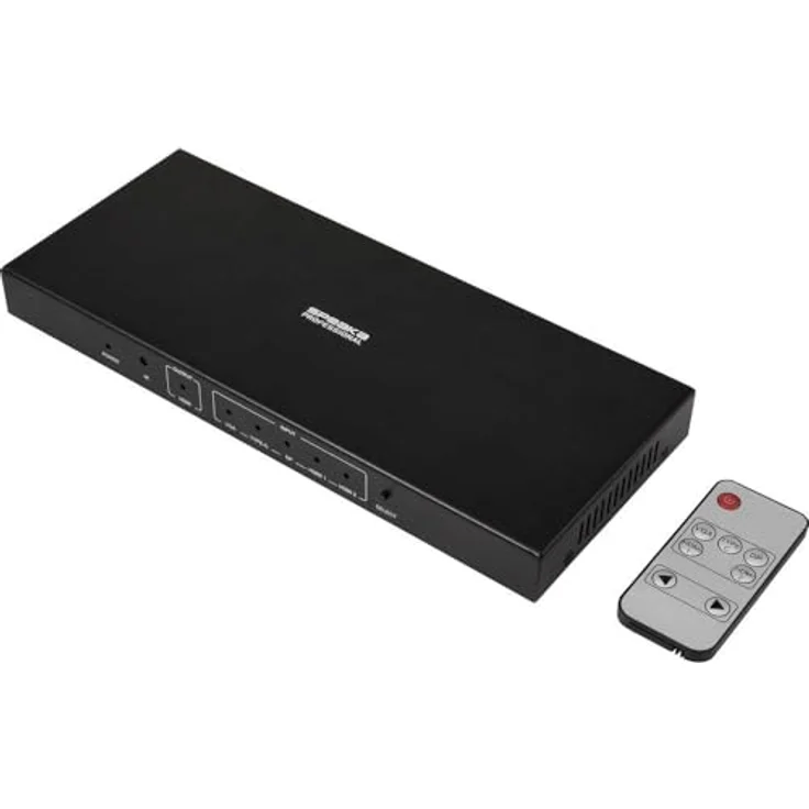 SpeaKa Professional SP-HDPS-300 HDMI-Switch, 4K Switch Box für industrielle Anwendungen, 3840 x 2160 Pixel – Bild 1