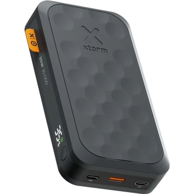 Xtorm Fuel 5 Series 35W Powerbank, 20.000mAh, 2X USB-C PD / 1x USB-A, Geeignet für Flugreisen, Kompatibel mit Samsung oder Android und iPhone oder Apple, Midnight Black – Bild 1