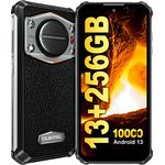 OUKITEL WP22 10000mAh Akku Outdoor Handy Ohne Vertrag mit 125dB Lautsprecher, 13GB+256GB/1TB Android 13 Outdoor Smartphone,6,6" FHD+ Display,48MP+20MP Nachtsicht Kamera,IP68 Handy/Dual 4G/NFC/GPS/OTG