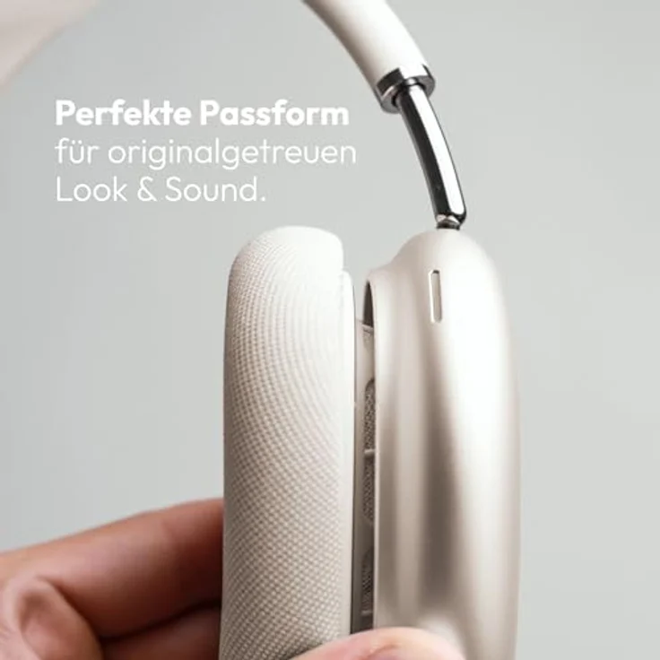 VONMÄHLEN Air Cushions - Ersatz Ohrpolster für AirPods Max, magnetische Befestigung, atmungsaktiv und schweißresistent - Champagne – Bild 4
