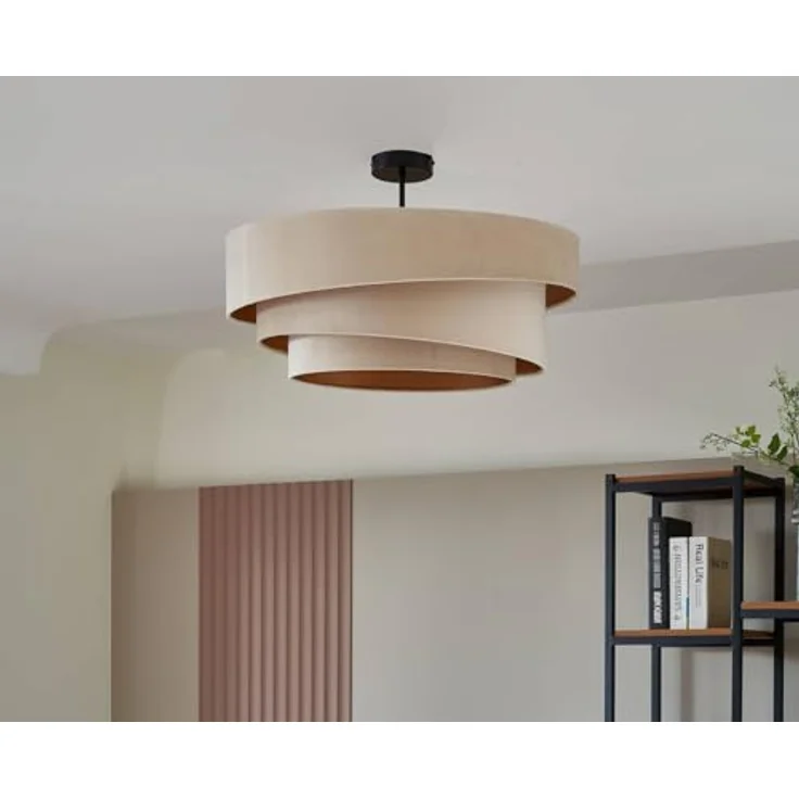 Lindby Deckenlampe 'Jusari' (Modern) in Weiß aus Metall für Wohnzimmer & Esszimmer (3 flammig, E27) - Textil Deckenleuchte – Bild 3