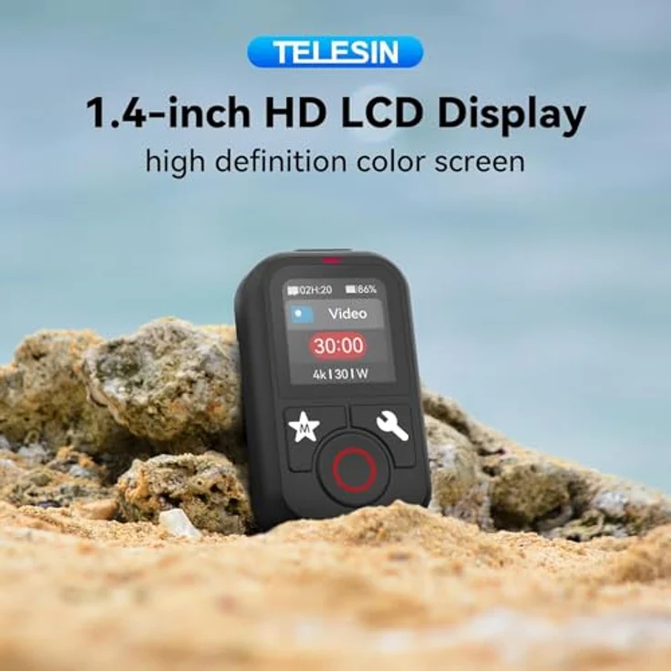 TELESIN Smart Wireless WiFi Fernbedienung mit Farb-LCD-Display, wasserdicht, kompatibel mit GoPro 13, 12, Black, Max und Mini, 60 Meter Reichweite – Bild 2