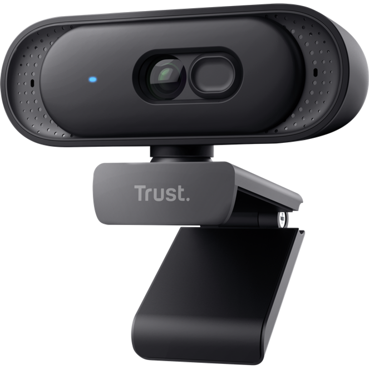 Trust Tomar 2K QHD Webcam, Schwarz, 30 FPS Framerate, USB 2.0, kompatibel mit Laptops und PCs