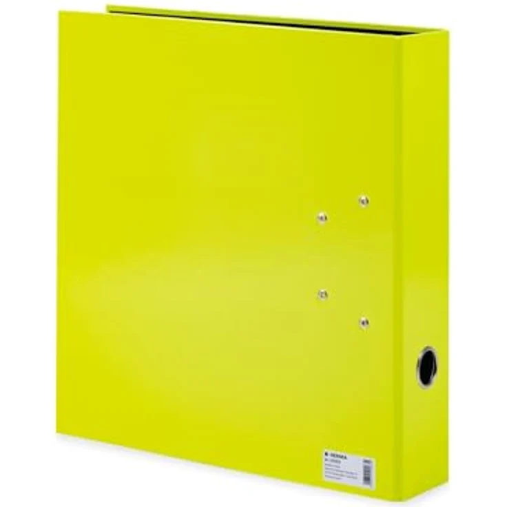 HERMA Aktenordner A4 Neon Gelb, Ringbuchordner mit 70 mm Rückenbreite und Metallmechanik – Bild 2