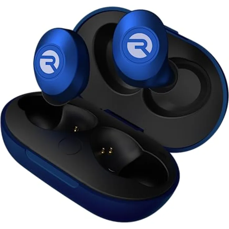 Raycon The Everyday Kabellose Bluetooth-Ohrhörer mit Mikrofon – Stereo-Sound In-Ear-Bluetooth-Headset True Kabellose-Ohrhörer 32 Stunden Spielzeit (Mattblau)