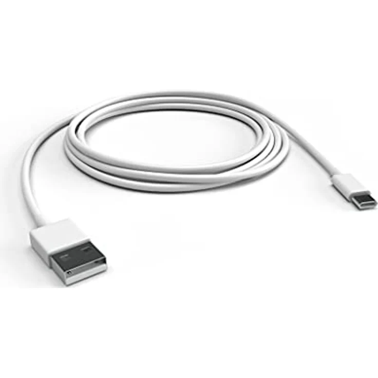 Justcom USB-C Ladekabel für Samsung Galaxy A21s 2020, 200 cm, Schnellladekabel mit 3 A, Datenkabel in Weiß – Bild 2