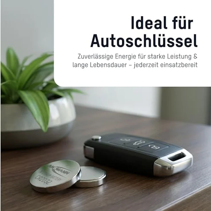 Ansmann CR2032 Li-Ion Knopfzelle, hochwertige Batterien für Autoschlüssel mit langer Lebensdauer – Bild 6