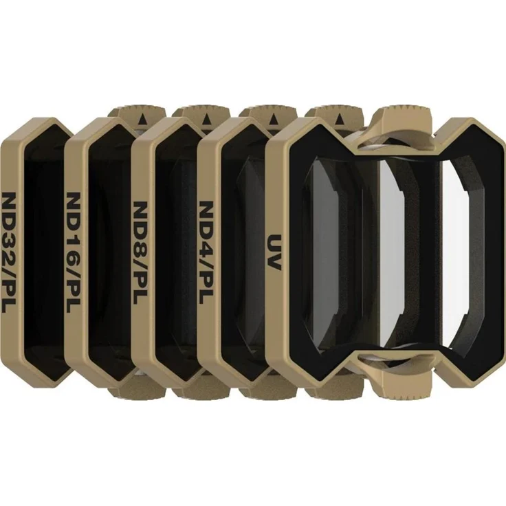 PolarPro Vivid Collection, Drohnenfilter-Set für DJI Avata 2, ND4/PL, ND8/PL, ND16/PL, ND32/PL und UV-Filter, Schwarz