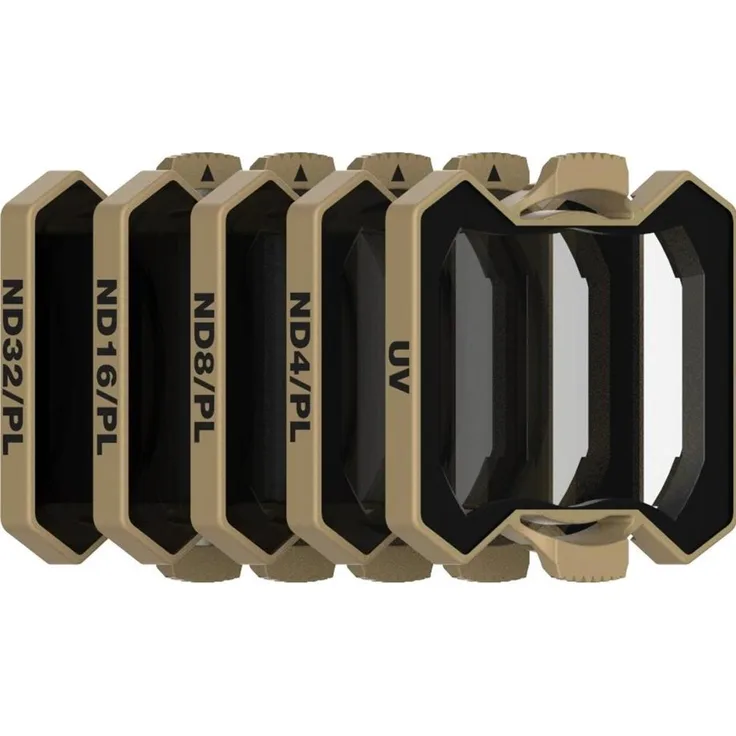 PolarPro Vivid Collection, Drohnenfilter-Set für DJI Avata 2, ND4/PL, ND8/PL, ND16/PL, ND32/PL und UV-Filter, Schwarz