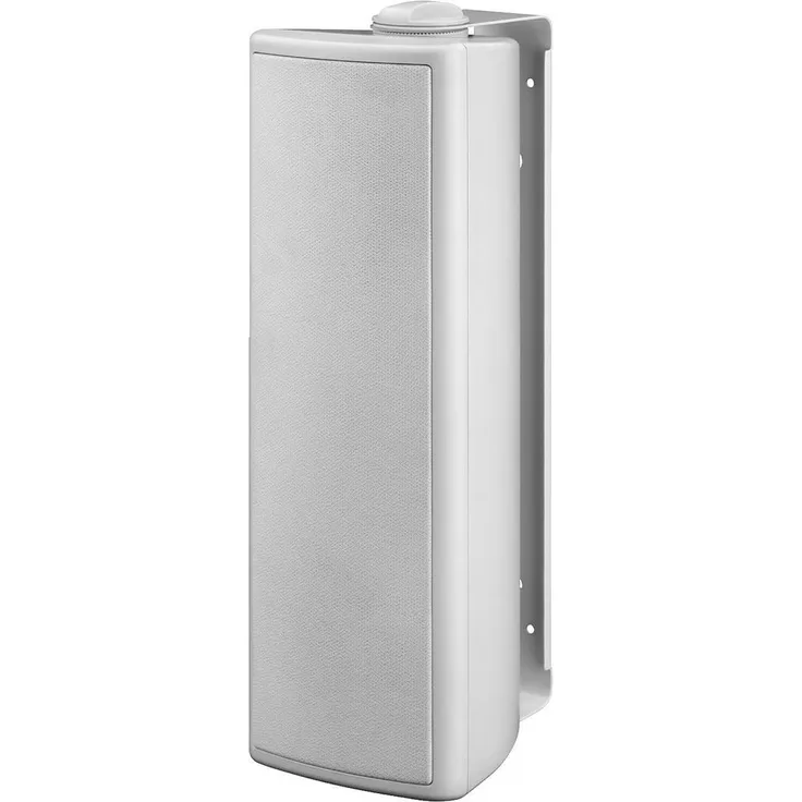 Monacor ETS-515TW/WH ELA-Tonsäule, 2-Wege Standlautsprecher mit 100-V-Übertragungstechnik, Kunststoffgehäuse und integrierter Frequenzweiche, weiß