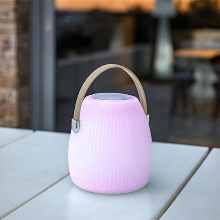 LUMISKY Mini May Play, kabellose Bluetooth-Lautsprecherlampe mit LED in warmweiß und mehrfarbig, spritzwassergeschützt, 230 mm – Bild 3