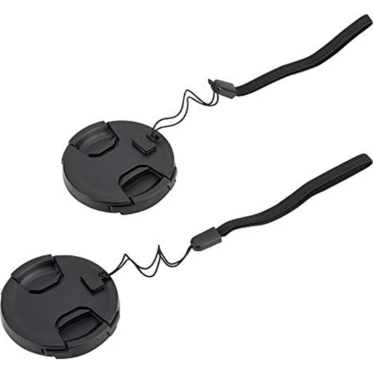 PROfezzion 2 Stück 55mm Objektivdeckel mit Halteband Kordel, für Nikon D3500 D3400 D5600 und Sony A7 A7II A7III IV, schützt vor Kratzern und Staub – Bild 2