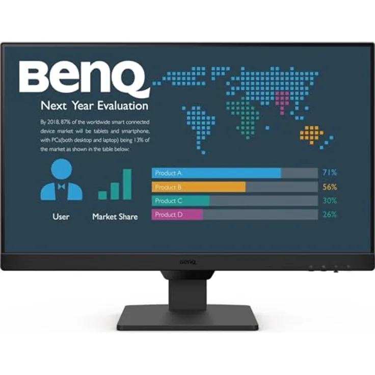 BenQ 9H.LLMLA.TPE, 23.8 Zoll FHD Monitor mit 100Hz, 2x HDMI und DisplayPort