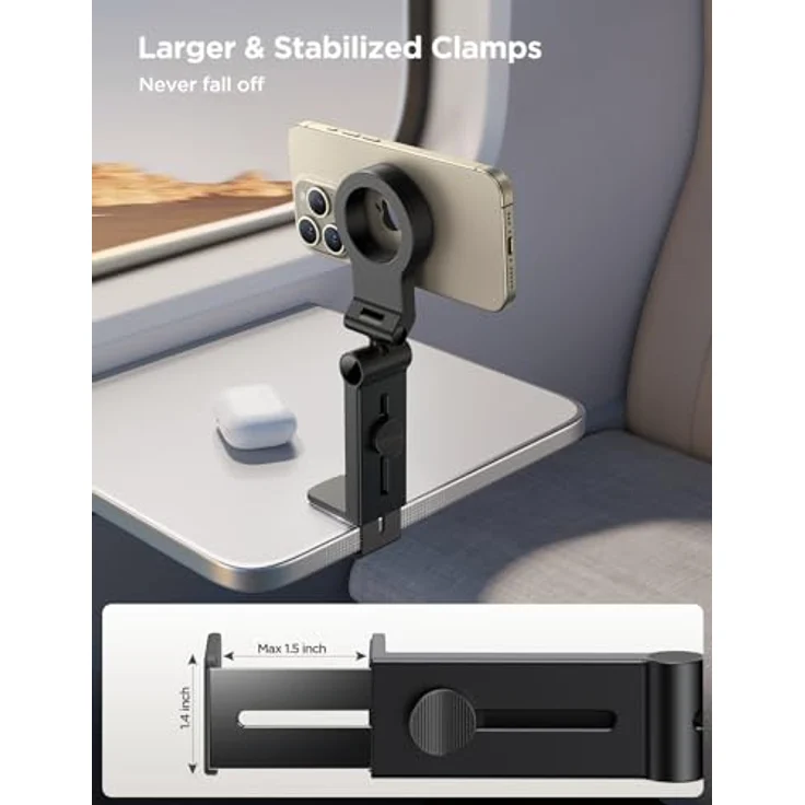 JOYROOM Flugzeug-Handyhalterung, freihändig mit 20 MagSafe-Magneten, 360° schwenkbar, kompakt und faltbar, für iPhone 17 Pro Max 16 15 14 13 12 – Bild 4
