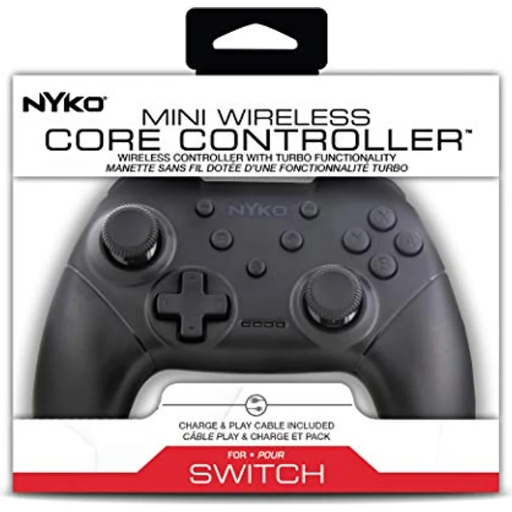 Nyko Mini Wireless Core Controller, kabelloser Gamepad für Nintendo Switch und PC, schwarz – Bild 7