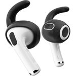KeyBudz EarBuddyz Ohrhaken für AirPods 3 Ohrpolster (Sicherer Halt für Apple AirPods 3) - Hochwertige Silikonaufsätze, Schwarz