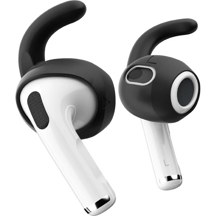 KeyBudz EarBuddyz Ohrhaken für AirPods 3 Ohrpolster (Sicherer Halt für Apple AirPods 3) - Hochwertige Silikonaufsätze, Schwarz – Bild 1