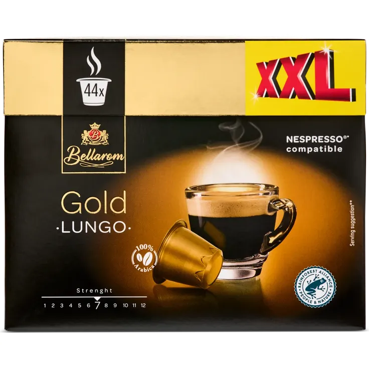 Lidl Bellarom Gold Lungo XXL, Intensität 7/12, 44 Stück