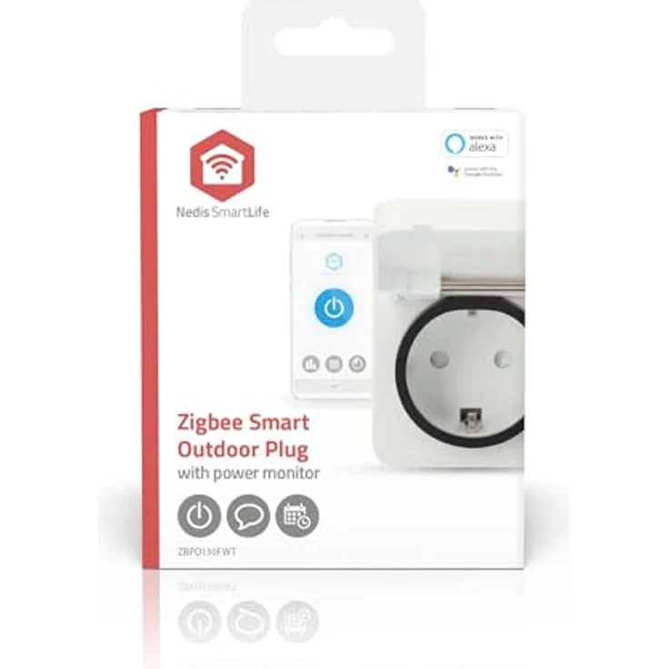 Nedis SmartLife Smart Plug, Zigbee 3.0 IP44, Leistungsmesser 3680 W, Type F (CEE 7/7) – Bild 2