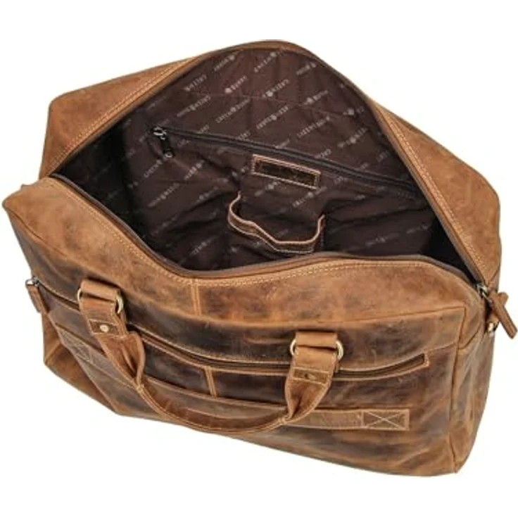 Greenburry Aktentasche Vintage 1539 (17.72"), Notebooktasche, Braun, aus hochwertigem Rindleder – Bild 6