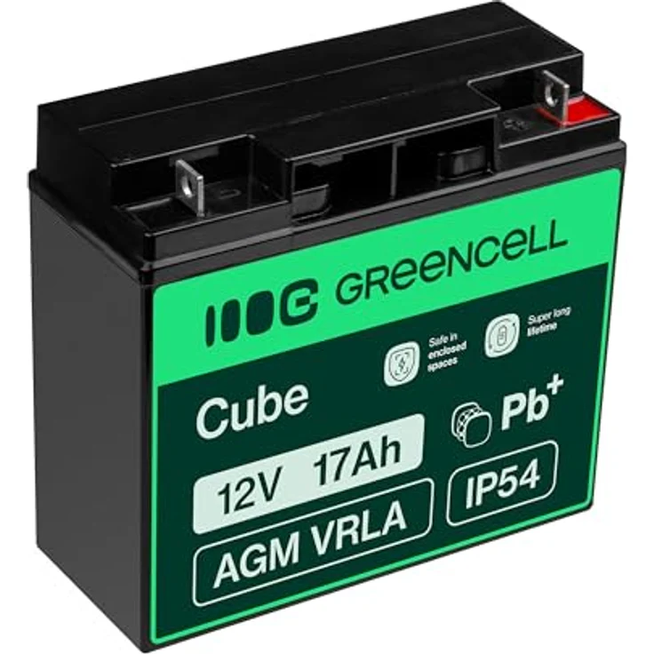 Green Cell AGM51 AGM 12V/17Ah VRLA AGM, Bleisäurebatterie in Schwarz – Bild 3