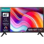 Hisense 40E4KT 101cm (40 Zoll) Fernseher Full HD Smart TV, Triple Tuner DVB-T2 / T/C / S2 / S, Works with Alexa, WiFi, Game Mode, Hotel Mode, Schwarz [2023]