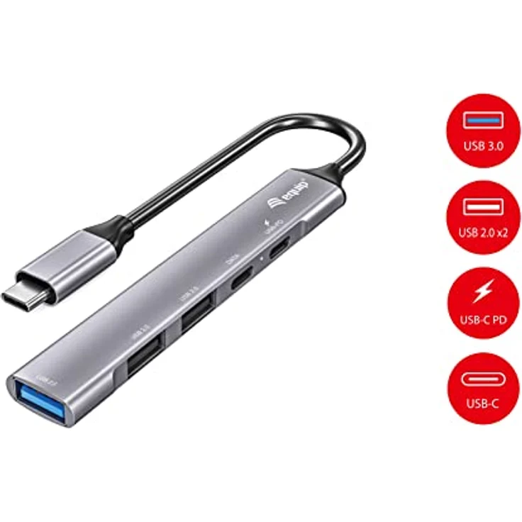 Equip 128962 5-Port USB 3.0/2.0 Hub mit USB-C 100W USB PD – Bild 4