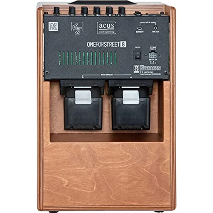 Acus Sound Engineering One for Street 8 Wood, PA Lautsprecher mit 8"-Lautsprecher, Bluetooth, batteriebetrieben, Braun – Bild 3