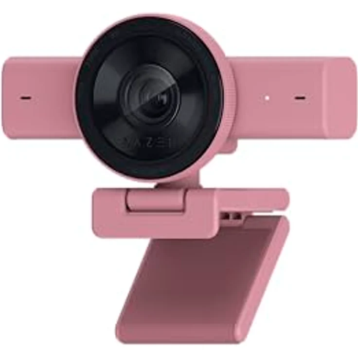 Razer Kiyo V2, 4K 30FPS Webcam mit KI-gestützter Bildausrichtung, HDR, Ultraweitwinkelobjektiv, integrierte Abdeckung, Quartz – Bild 1