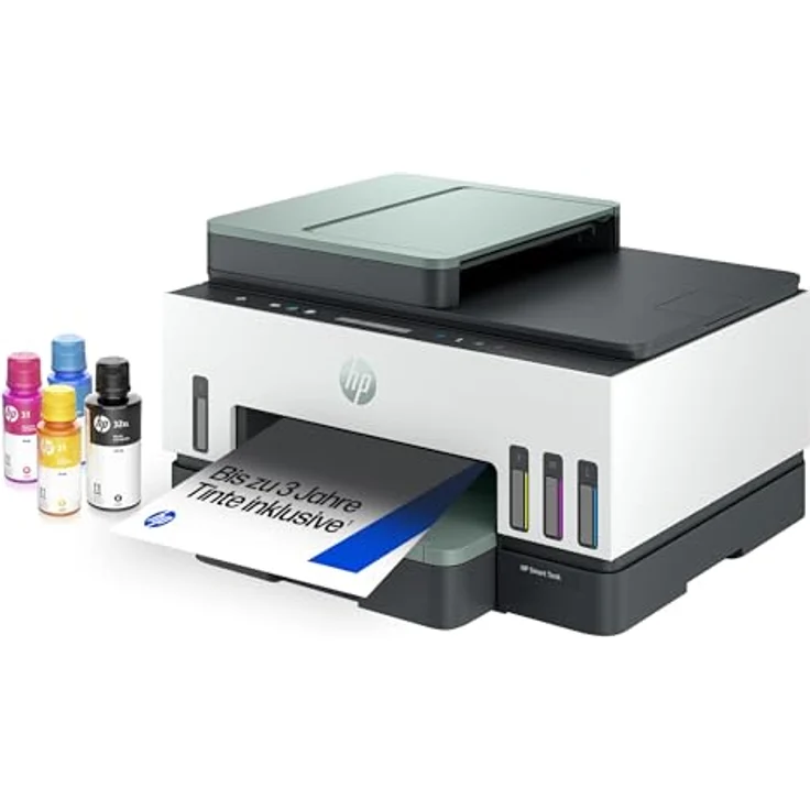 HP Smart Tank 7307, Multifunktionsdrucker mit Wireless, 4800 x 1200 DPI, A4, beidseitiger Druck, Farbkopieren, automatischer Dokumenteneinzug – Bild 2