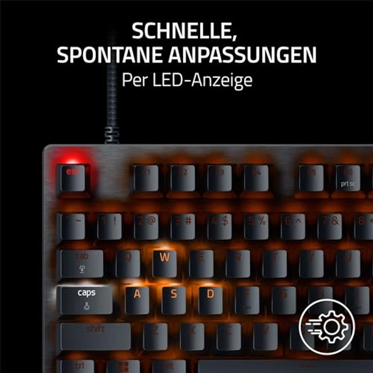 Razer Huntsman V3 Pro Tenkeyless - Analoge optische E-Sport-Tastatur ohne Ziffernblock (Digitaler Drehregler & Steuerungstaste, Texturierte Doubleshot-PBT-Tastenkappen) DE-Layout | Schwarz – Bild 3