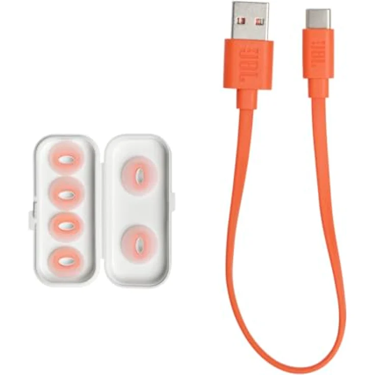 JBL Tune Flex True Wireless Noise Cancelling Earbuds, Pure Bass, ANC + Smart Ambient, 4 Mikrofone, 32H Batterie, wasserabweisend & schweißfest, Bequeme Passform - Ghost White, JBLTFLEXGWHT – Bild 6
