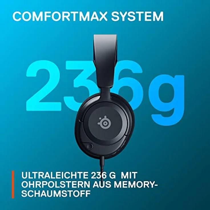 SteelSeries Arctis Nova 1P - Multi-System Gaming-Headset - Hi-Fi-Treiber - 360° Surround-Sound - Memory Foam-Ohrpolster – Bild 6