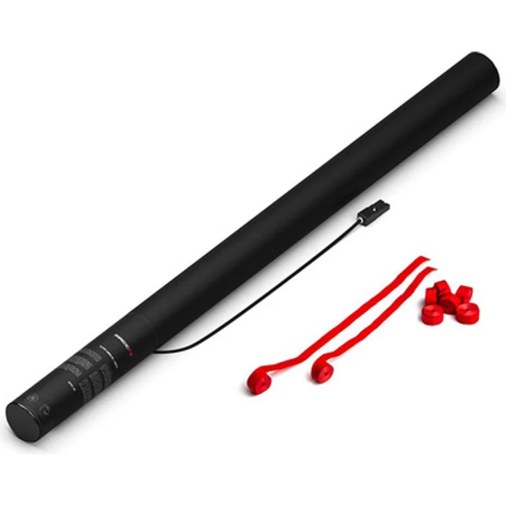 Magic FX E Cannon 80 cm, Elektrische Konfetti Kanone mit roten Luftschlangen, TÜV-zertifiziert – Bild 1