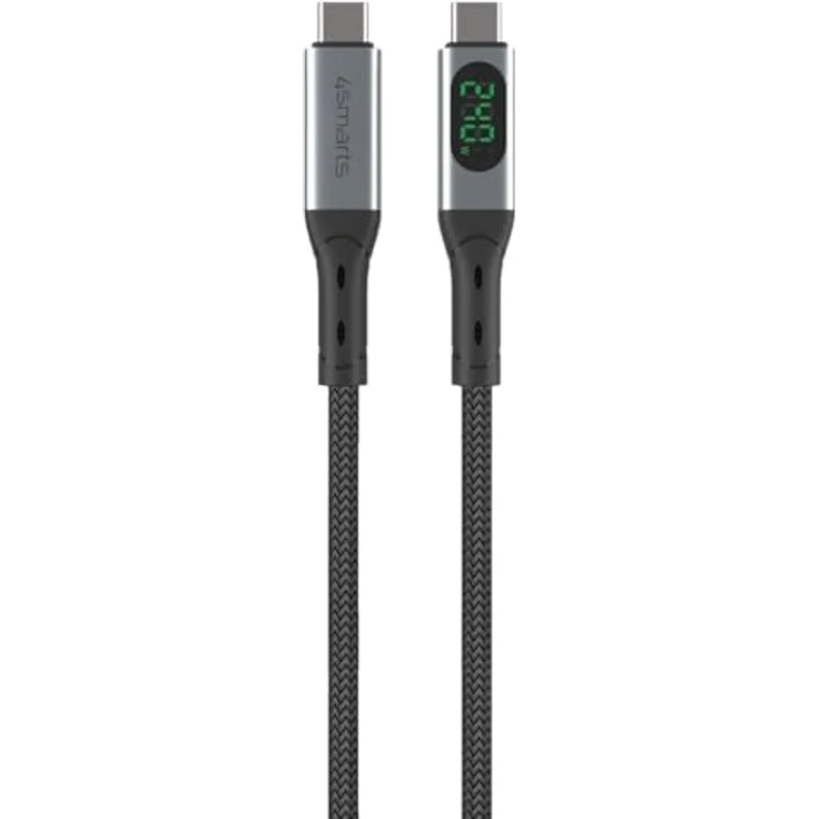 4Smarts USB4 Kabel DigitCord, 240 W Lade- und Datenkabel mit Echtzeit-Display, 40 Gbps High-Speed-Übertragung, 8K Unterstützung – Bild 2