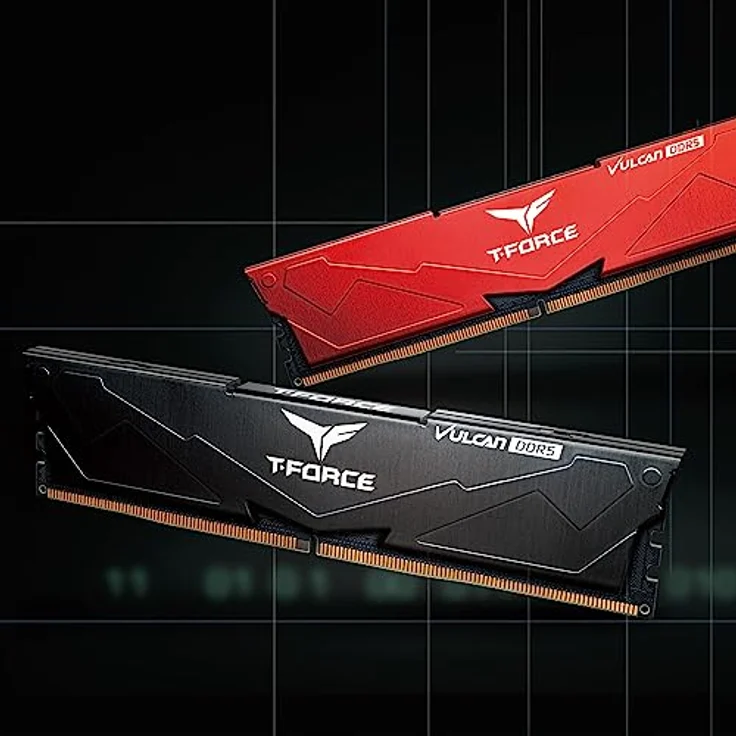 Team Group T-FORCE VULCAN DDR5 32GB KIT (2x16GB) RAM, 6000 MHz, rot – Bild 8
