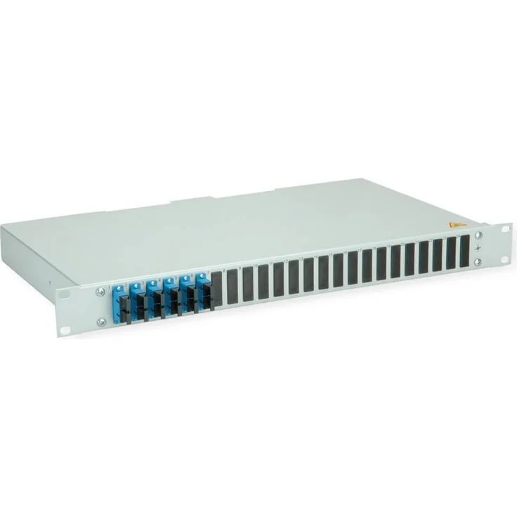Telegärtner BASIS LWL-Panel, 6x SC Duplex Kupplungen, blau, OS2, 1HE