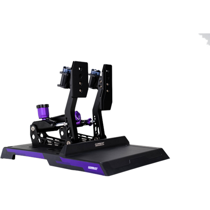 CONSPIT CPP-Lite 2, Sim Racing Pedalset mit hydraulischen Brems- und Gaspedalen, CNC-bearbeitetem Aluminium und M-DVF Vibrationsmodul
