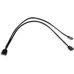 Alphacool 18705 Y-Splitter aRGB 3-Pin auf 2x 3-Pin 30cm schwarz Modding Kabel gesleevt