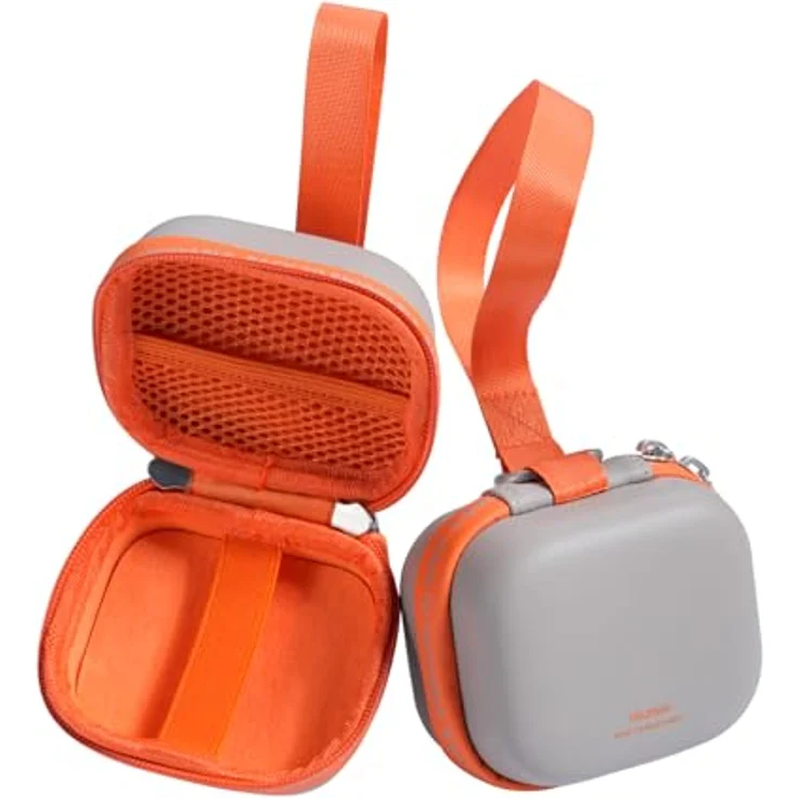 TELESIN DisAdv EVA Universelle Mini-Transporttasche für Sportkameras, grau-orange, leichtes Hartschalen-Case mit EVA-Stoßdämpfung – Bild 1