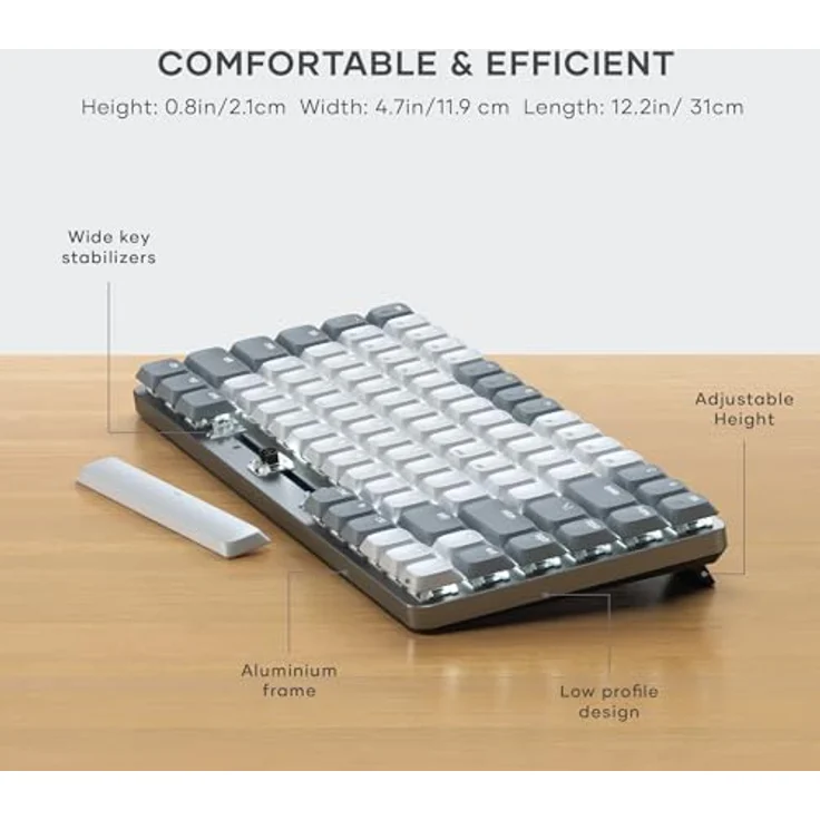 Satechi SM1 Mechanische BT MultiSync Tastatur Backlit (Eng. Int., Kabellos), Tastatur, Grau, Weiss – Bild 5