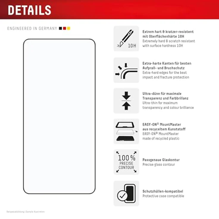 Displex Real Glass MM für Samsung Galaxy S26, Premium Displayschutzfolie mit DISPLEX Mount Master – Bild 2