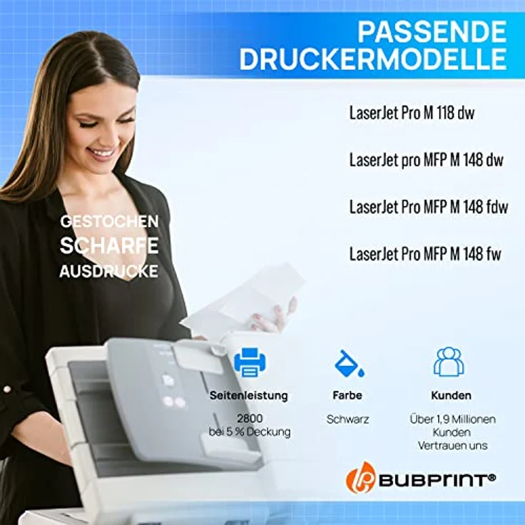 Bubprint XXL Toner kompatibel mit HP 94X CF294X 94A CF294A, Hochwertige Laser Tonerkartusche in Schwarz für LaserJet Pro M118dw und MFP M148dw – Bild 2